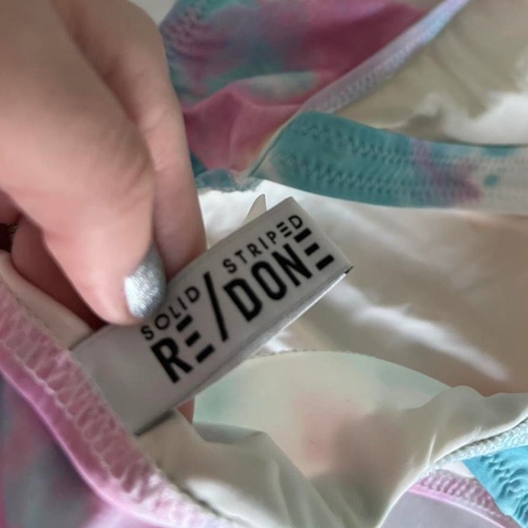 REDONE AND SOLID AND STRIPED COLLAB one piece bikini - Picture 4 of 4